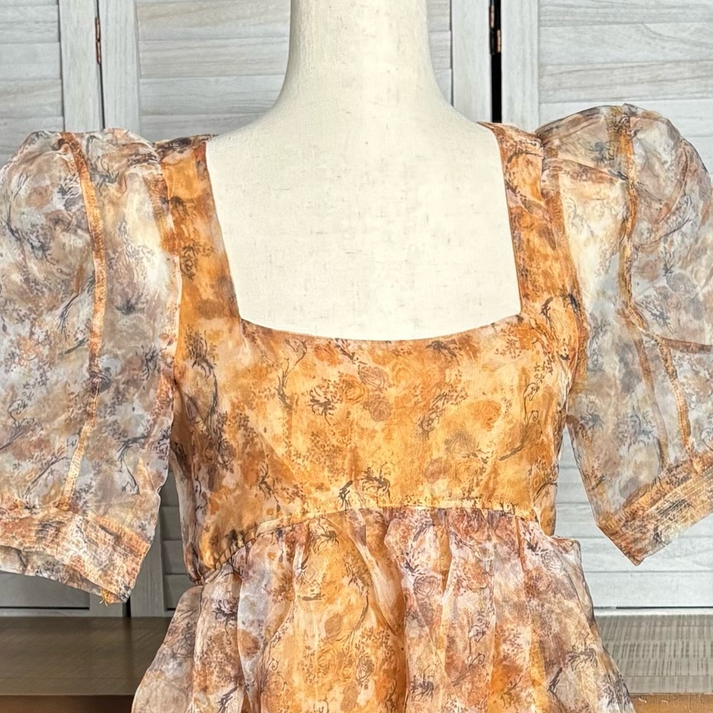 En Saison Orange Multicolored Mini Dress - Picture 7 of 16